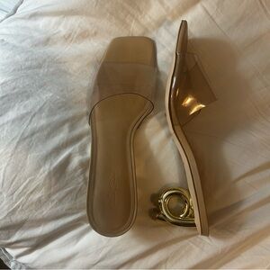 Cult Gaia Cora sandal, clear PVC and gold